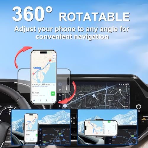 Magnet Phone Holder Compatible with Toyota Highlander 2020-2022 12.3-inch Screen Fixed Clip, Phone Mount Hands-Free 360° Rotation Automobile Cradles Not Affect Vent - size: 2020-2022 Toyota Highlander