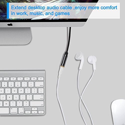 CableCreation 3.5mm Aux Extension Cable 10FT,Right Angle Stereo Audio Cable - size: 10 Feet