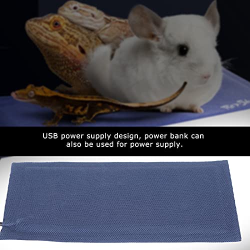 Heating Mat, USB Charging Adjustable Temperature Keep Warm Pad, Durable Plastic Waterproof for Lizard Snake(small)
