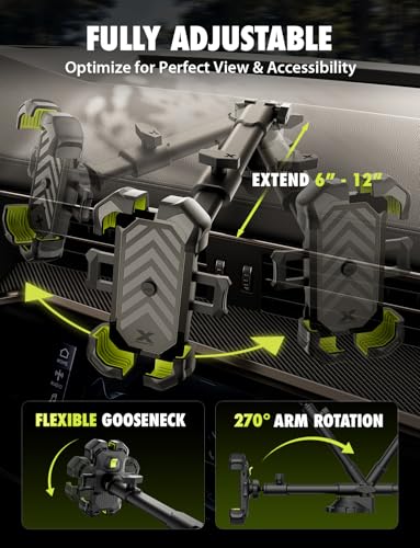 Bracketron X-Lock Heavy Duty Truck Phone Mount Holder with Extendable Arm