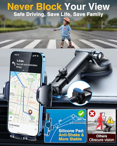 YRU True Military-Grade 360°Rotation Suction 2026 Ultimate Car Phone Holder - color: Red