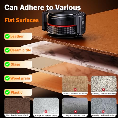 for Magsafe Car Mount, Magnetic Clip 2-in-1, Vacuum Gel Suction Cup