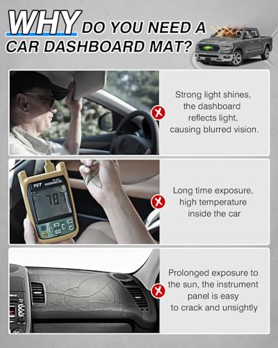 Cartist Dash Cover for 2019-2026 Dodge Ram 1500 2500 3500 Dashboard Cover - color: 5)19+Dodge Ram(Black)