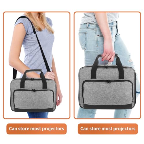 Projector Carrying Bag, Projector Carrying Case, Projector Case, Portable Carrying Bag with Laptop Compartment & Adjustable Shoulder Strap,Portable Bag for Most Major Projector
