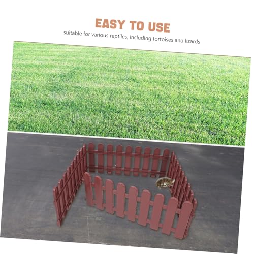 4pcs Outdoor Tortoise Enclosure: Pet Playpen Animal Barrier Fence Decorative Garden Fence Panel for Reptiles Pets Small Animals Outdoor Yard Landscape Patio