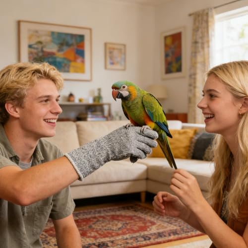 Animal Handling Gloves – Bite Proof Scratch Resistant Safety Gear, Reinforced Protective Design, Comfortable Long Wear Fit | - color: 25cm