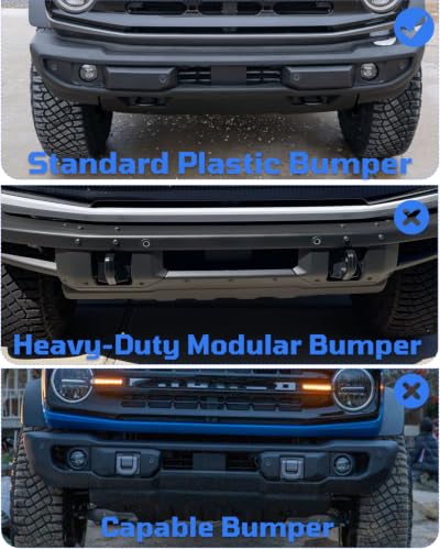 License Plate Bracket for Bronco, Steel Front License Plate Frame No-Drilling License Plate Bracket Compatible with Ford Bronco 2021;2022;2023;2024;2025; 2026 Standard Plastic Bumper Bronco - size: Upgrade For Bronco Plastic Standard Bumper