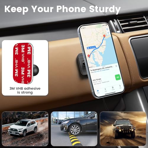 OHLPRO for MagSafe Car Mount iPhone Wireless Car Charger with Adapter - color: Black