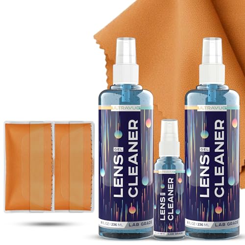 Eyeglass Gel Lens Cleaner Spray, Multi-Size Glasses Cleaner Kit