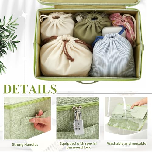 Briwooody Discreet Lockable Toy Bag,Light Green,15 X 10 X 6.3 In - color: Light Green, size: 15 x 10 x 6.3 Inch