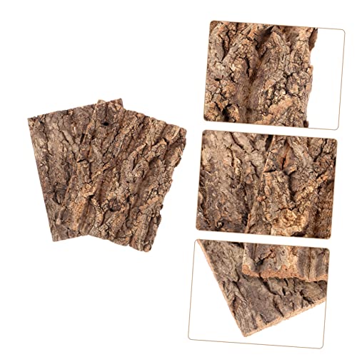 2Pcs Natural Reptile Hide Tree Bark Decor for Terrarium Climbing Tree Bark Decoration for Lizards Turtles Geckos Frogs Chameleons Habitat Background and Climbing Surface