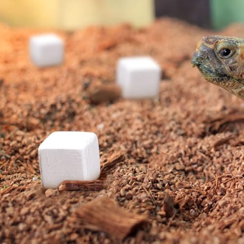 Unomor 30pcs Reptile Calcium Blocks Mineral for Tortoise Turtle Lizard and Amphibians, Natural Mineral Rock with Trace Elements for Shell Growth and Health Maintenance