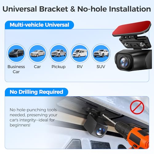 AZDOME Rear Camera Holder Rear Window Bracket for Dash Cam