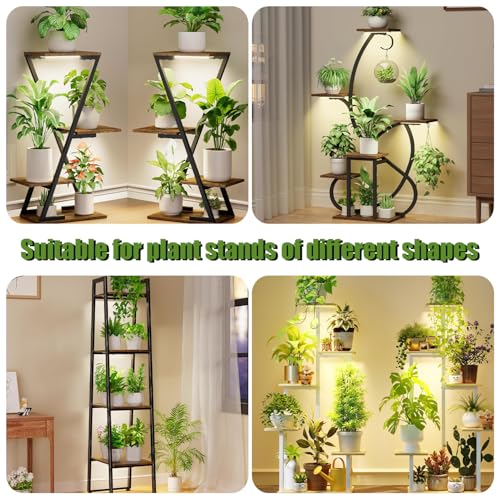 8.6'' LED Grow Light Strips, Full Spectrum 3500K Grow Lights for Indoor Plants, 4 Head with 3/9/12H Timer, 10 Dimmable Levels, Suitable for Seedling, Succulent, Plant Shelf and Greenhouse, 1-Pack - color: 4 Head 1 Pack