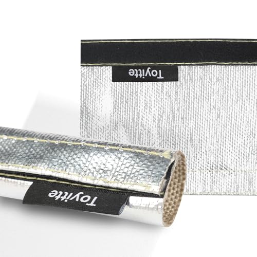 Heat Shroud Sleeve, 1” x 10FT Aluminized Hose & Wire Heat Shield - size: 1" I.D. x 10FT