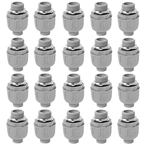 (3/4" Conduit Coupling 20 Pack) Yariwiz 3/4 Plastic Liquid Tight Conduit Coupling - style: 3/4" Straight-20 Pack