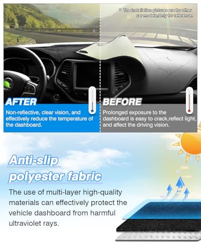 Cartist Dash Cover for Nissan Pathfinder 2013-2020 Dashboard Cover Mat - color: 13-120 Pathfinder(Black)