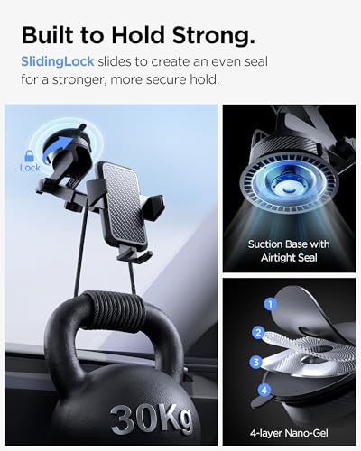 Spigen Carbon Fiber Dashboard Car Mount with Multi-Angle Telescopic Arm - color: Carbon
