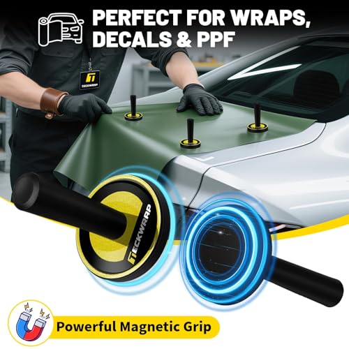 TECKWRAP Car Vinyl Wrap Magnets, 4 Pack