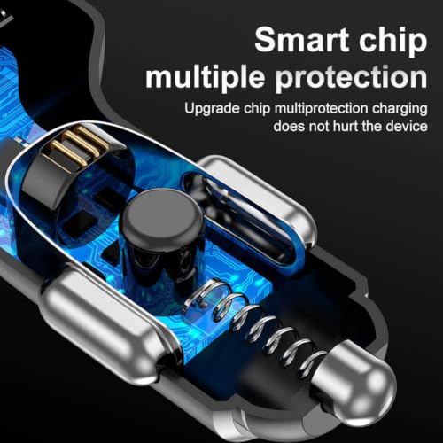 Prime Guardz 60W USB C Car Charger, Dual Port PD 3.0 Fast Charging Adapter, USB-C Power Delivery Car Charger