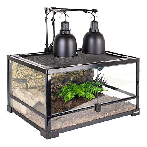 REPTI ZOO Reptile Light Fixture 2 Packs 5.5 Inch Deep Dome Lamp Cap, Optical Reflection Cover for Reptile Glass Terrariums