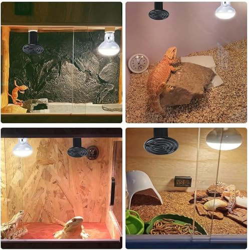 Sxminer 4 Pack 150W Ceramic Heat Lamp Bulb, E26/E27 Base Infrared Reptile Heat Lamp or Chicken Brooder Heater Bulb Non-Light Emitting for Pets Snakes Lizards Industrial Use
