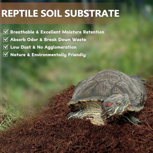 BNOSDM Reptile Soil Substrate,Natural Terrarium Bedding,Snake Bedding,Fluffy Reptile Tank Substrate for Tortoise Hermit Crab Tarantulas Lizards - color: 0.79gal