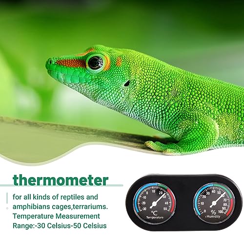 Reptile Tank Thermometer Hygrometer Temperature Humidity Monitor for Vivarium Terrarium