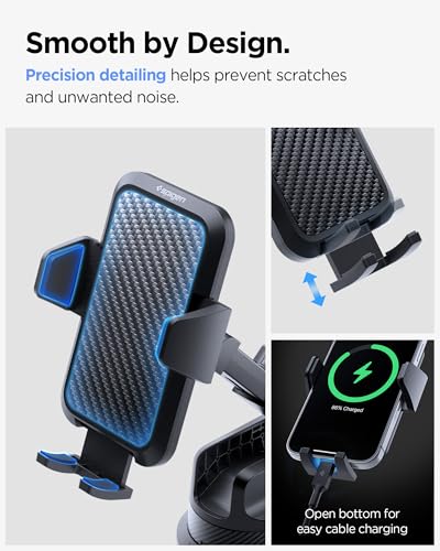 Spigen Carbon Fiber Dashboard Car Mount with Multi-Angle Telescopic Arm - color: Carbon