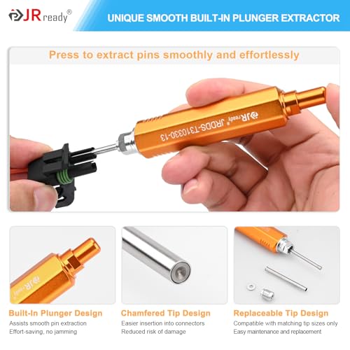 JRready DDS Metal Storage Handle Pin Removal Tool Kit for Weather Pack Metri-Pack Connectors Automotive Depinning Tool with DRK-785084 AMP 1.5mm Superseal Removal Tool ACTCRH7A08 - size: Upgraded ST5211 DDS Series