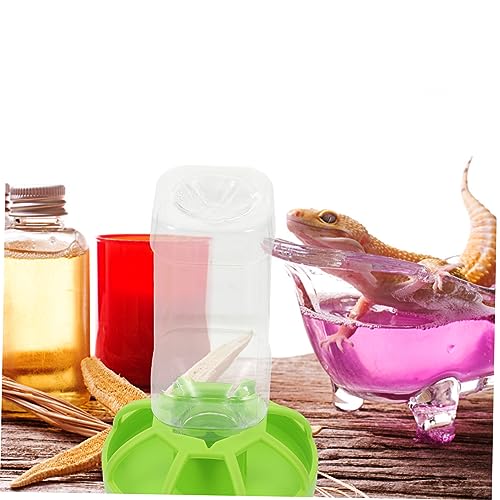 BESTonZON 2-Pack Reptile Feeding Dish Water Bowl Set Plastic Tortoise Food Holder Drainage Suitable for Lizards Bearded Dragons and Aquatic Pets