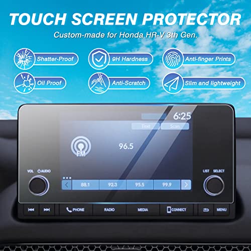 Karltys [Upgrade Screen Protector for Honda HR-V/HRV Sport LX 7-Inch 2023 2024 2025 [No Glare & Fingerprint] Tempered Glass Honda HR-V/HRV Sport Touchscreen Accessories (NOT for EX-L) - size: 7"Honda HR-V/HRV 2023-2025