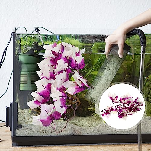 POPETPOP Reptile Plants for Terrarium : Resin Artificial Aquarium Plants with Suction Cup for Turtle Gecko Snake, 11.81x4.72x 0.78 inch