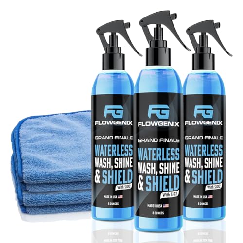 Grand Finale Waterless Car Wash Spray 8 oz - Motorcycle Cleaner 3-Pack - color: Waterless Car Wash Spray (3-Pack)