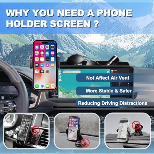 Car Phone Holder Fit for 2023-2025 Honda Accord Accessories Phone Mount 12.3-inch Screen Fixed Clip, Cell Phone Automobile Cradles Hands-Free 360 Degree Rotation Not Affect Air Vent - size: 2023-2025 Honda Accord