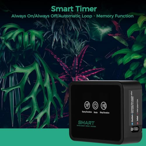 Smart Reptile Mist System with Timer, Auto Misting Nozzles for Vivarium & Tank