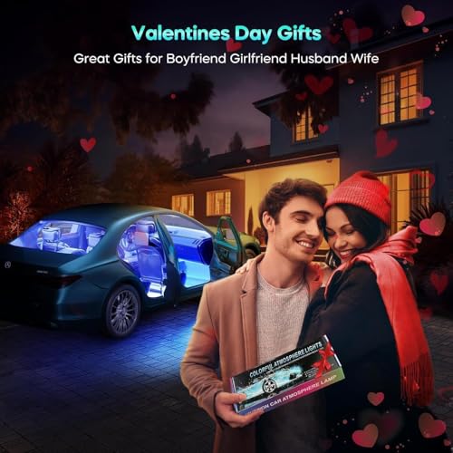 4PCS Car Interior LED Lights, 48LED RGB 12V Under Dash Lighting Kit - color: RGB 48 Lights