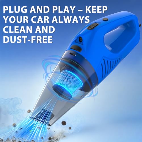 THINKWORK Car Cleaning Kit with Vacuum,Deep Cleaning for Interior Detailing - color: Blue