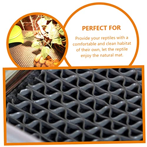 balacoo Reptile Heat Pad Reptile Bedding Carpet Terrariums Mat Lizard Carpet Mat Tortoise Bedding - color: Dark Grey