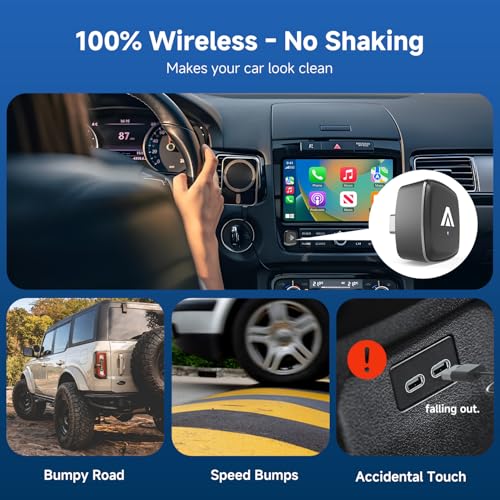 D7 Mini USB C Wireless CarPlay Android Auto Adapter 2in1 Alloy Shell - style: USB-C