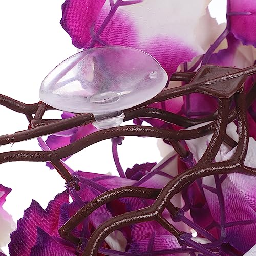 POPETPOP Reptile Plants for Terrarium : Resin Artificial Aquarium Plants with Suction Cup for Turtle Gecko Snake, 11.81x4.72x 0.78 inch