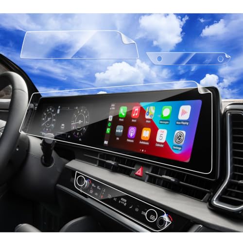 (Double Set) for 2025 2024 Kia Sportage Screen Protector ALL-IN-ONE for Kia Sportage 2024 Accessories 2023 2024 2025 Kia Sportage SX, SX-Prestige, Dual 12.3Inch 2024 Sportage Nano Screen Protector (Not Fit EX / X-Line)MATTE - size: 2025 sportage sx 12.3in