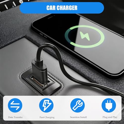 Enhanced Universal USB Dash Socket for Toyota - 34x23mm Flush Mount with 9.84" Extension Cord
