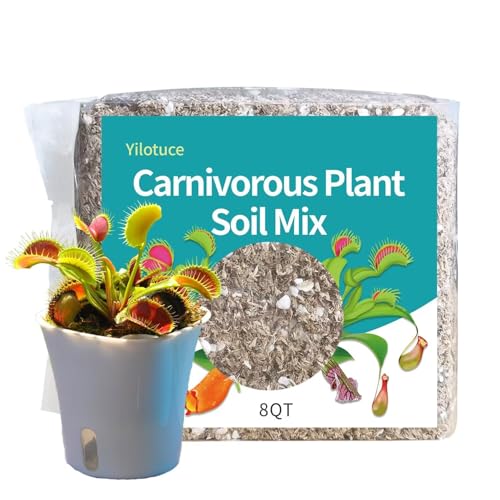8 Qts Carnivorous Plant Soil Mix, Great Potting Soil for Venus Fly Traps, Pitcher Plants, Sundews and Butterworts - size: 8QT