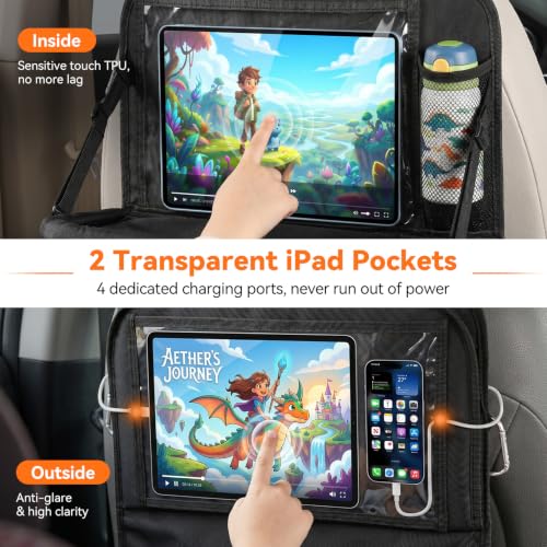 Car Backseat Organizer with Table Tray 9 Pockets Car Accessories,1 Pack - color: B-1Pack