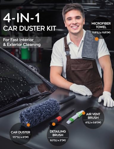 TAKAVU Car Duster Kit, Ultra Soft Microfiber, Lint & Scratch Free - size: Microfiber Soft Feather