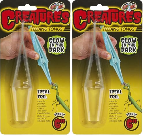 Zoo Med Creatures Feeding Tongs Glow in The Dark, 10 Gallon (Pack of 2) - size: 1 Count (Pack of 2)