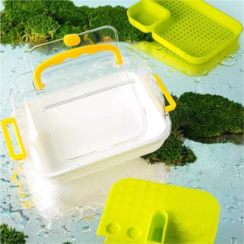Reptile Tank Observation and Feeding Box for Ecological Turtle Hatching Animals Easy Assembly