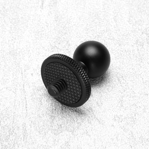 17mm Ball Head Converter 1/4 Screw Head/Thread for Car Monitor Pad GPS Cellphone Ball Mount Base Camera Bracket 360° Panoramic Photography Ballhead
