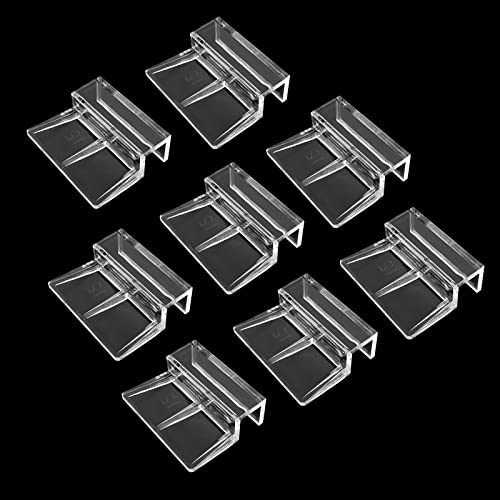 8 Pack Aquarium Lid Clips DIY Aquarium Lid Holder Clear Acrylic Fish Tank Support 12MM Aquarium Glass Holder(12MM) - size: 12MM